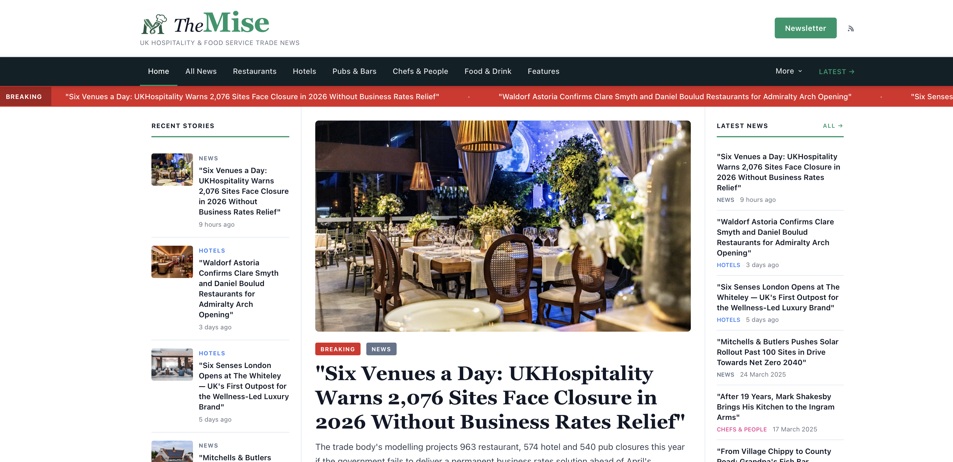 The Mise — UK Hospitality & Food Service Trade News