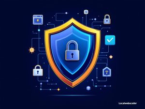 Website security and protection measures illustration