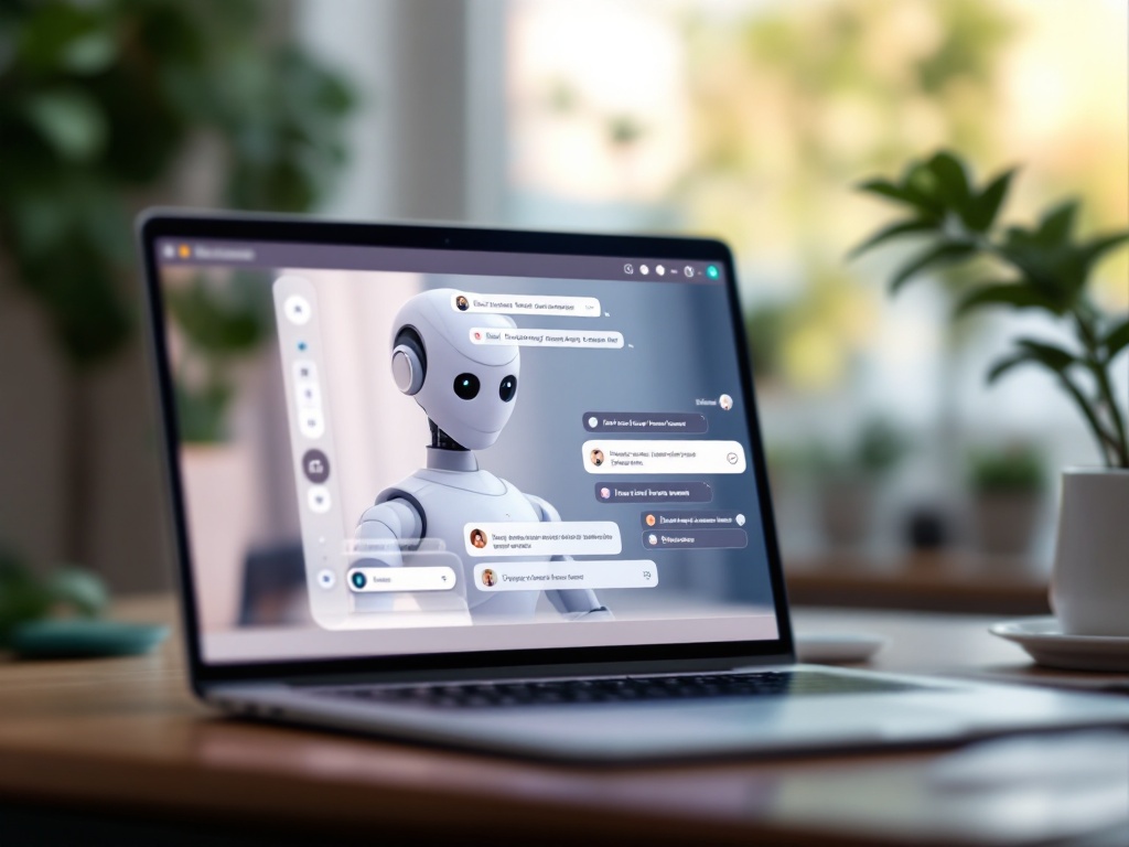 AI chatbot interface example for small business website