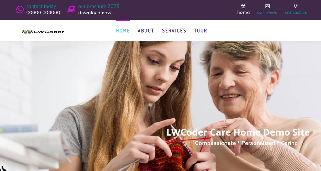 Care home demo site lwcoder