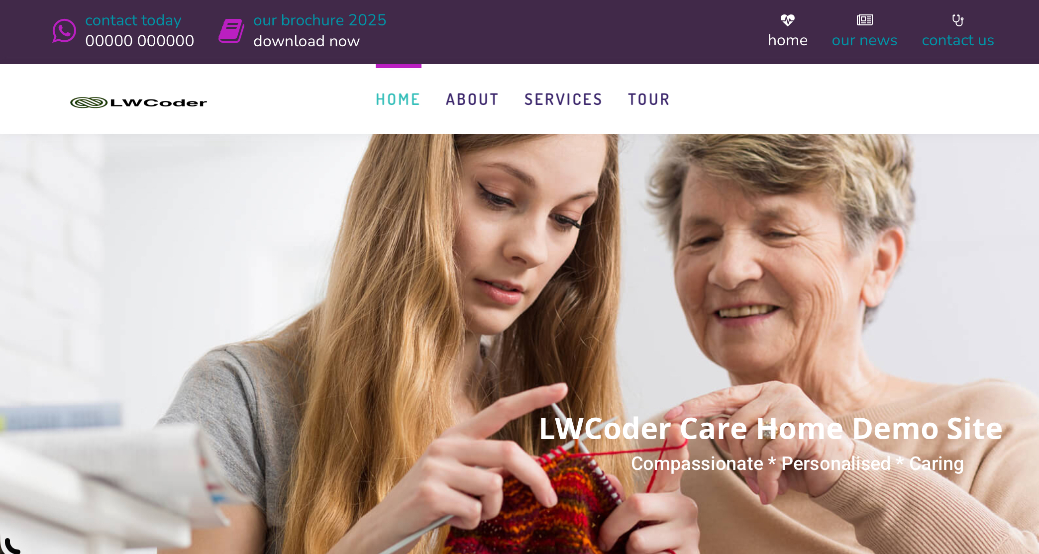 Care home demo site lwcoder