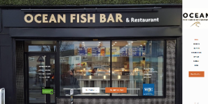 Oceanfishbar front of the shop