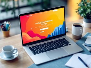 Colour browser laptop screen