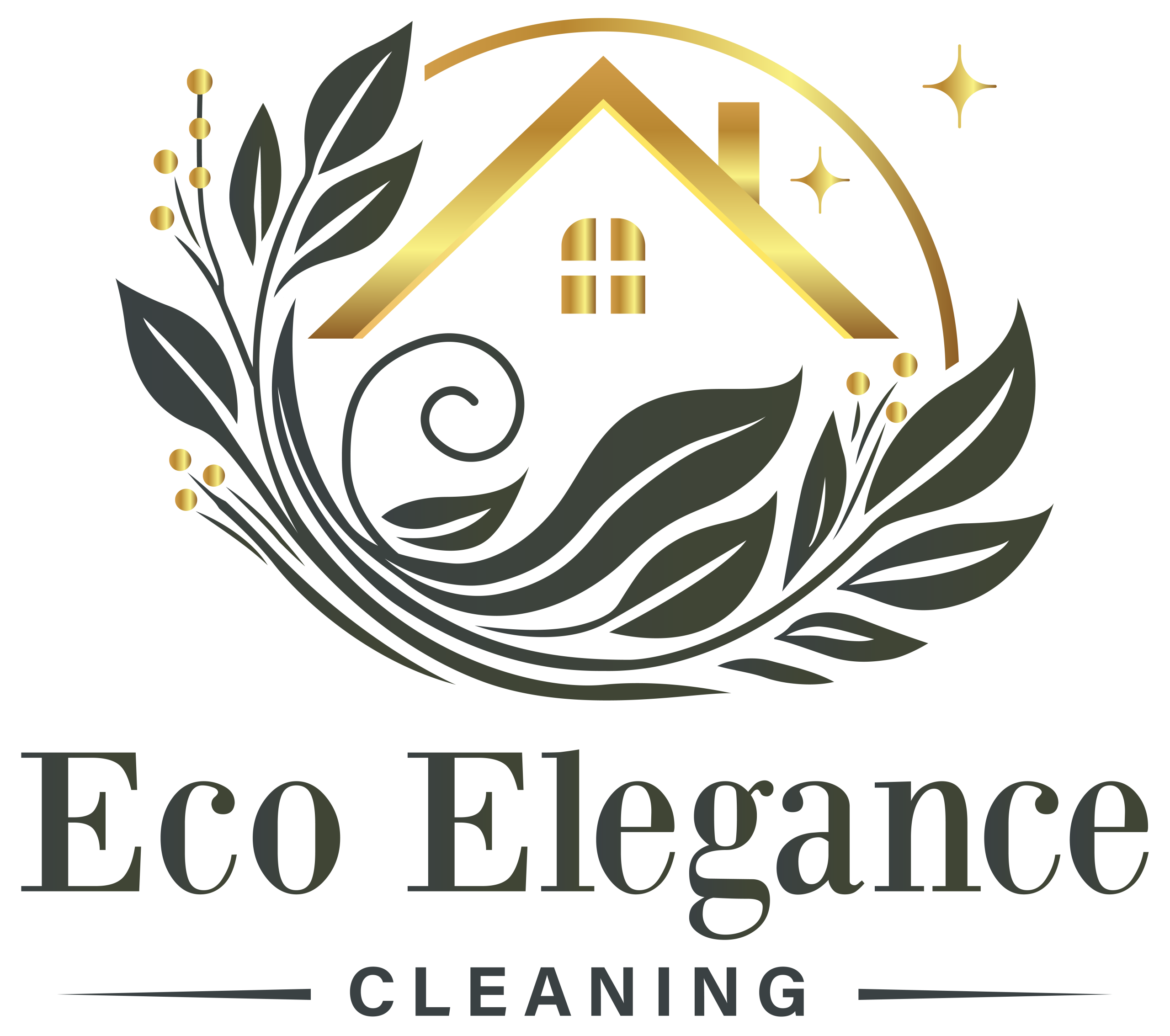 Eco elegance cleaning logo for portfolio and testimonial