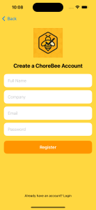 ChoreBee Register